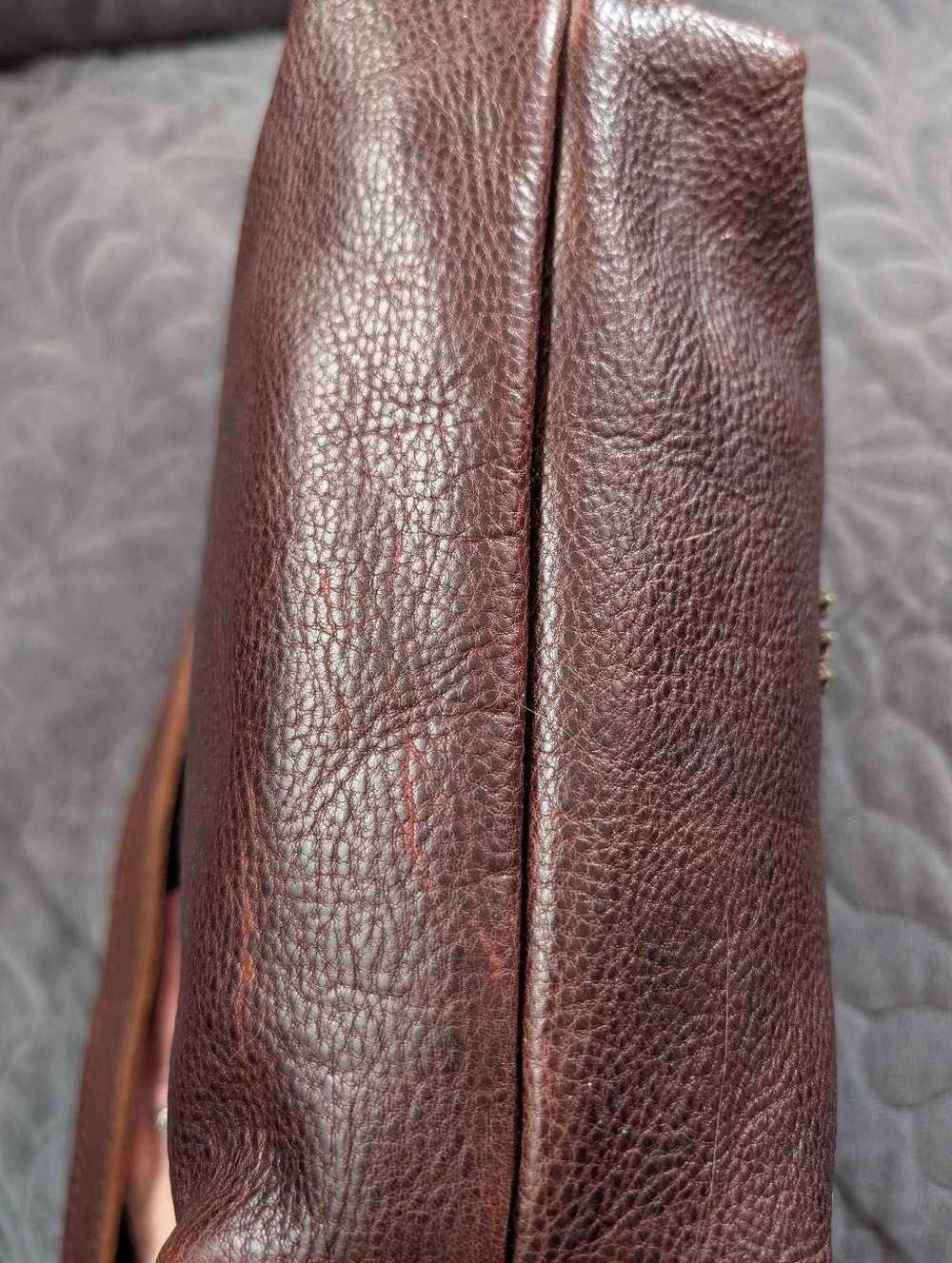 Portland Leather Small Slouchy In Coldbrew - Picture 4 of 6